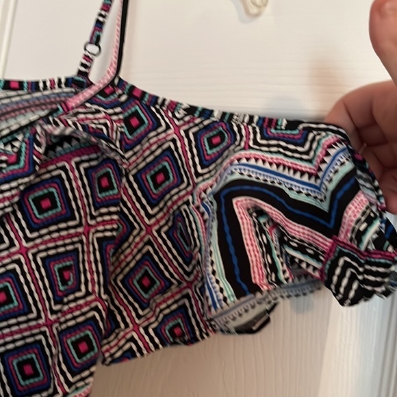 Juniors open shoulder dress elastic waist sweetheart neck - Size M - Picture 7 of 8